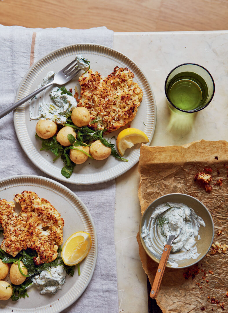 Vegan Mustard-crusted Cauliflower Steaks Recipe