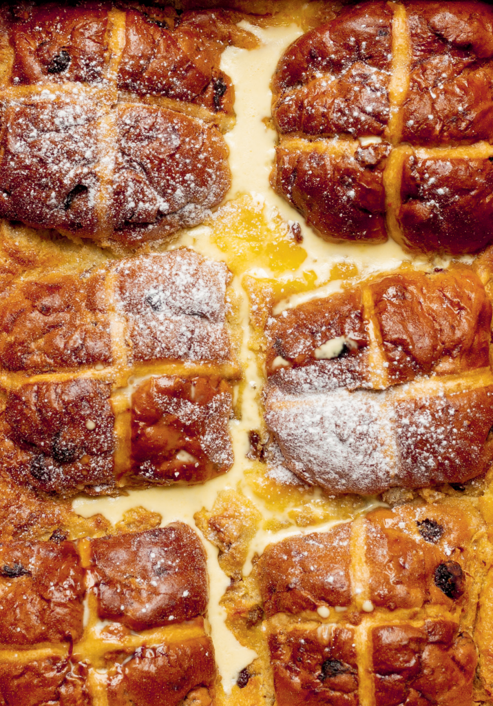 Hot Cross Bun Bread and Butter Pudding Recipe