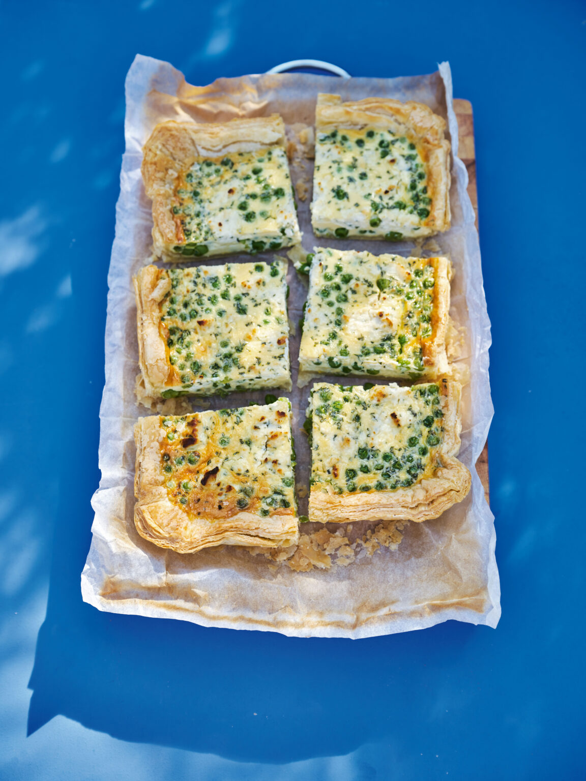 Rukmini Iyer Pea, Tarragon and Cream Cheese Tart Recipe