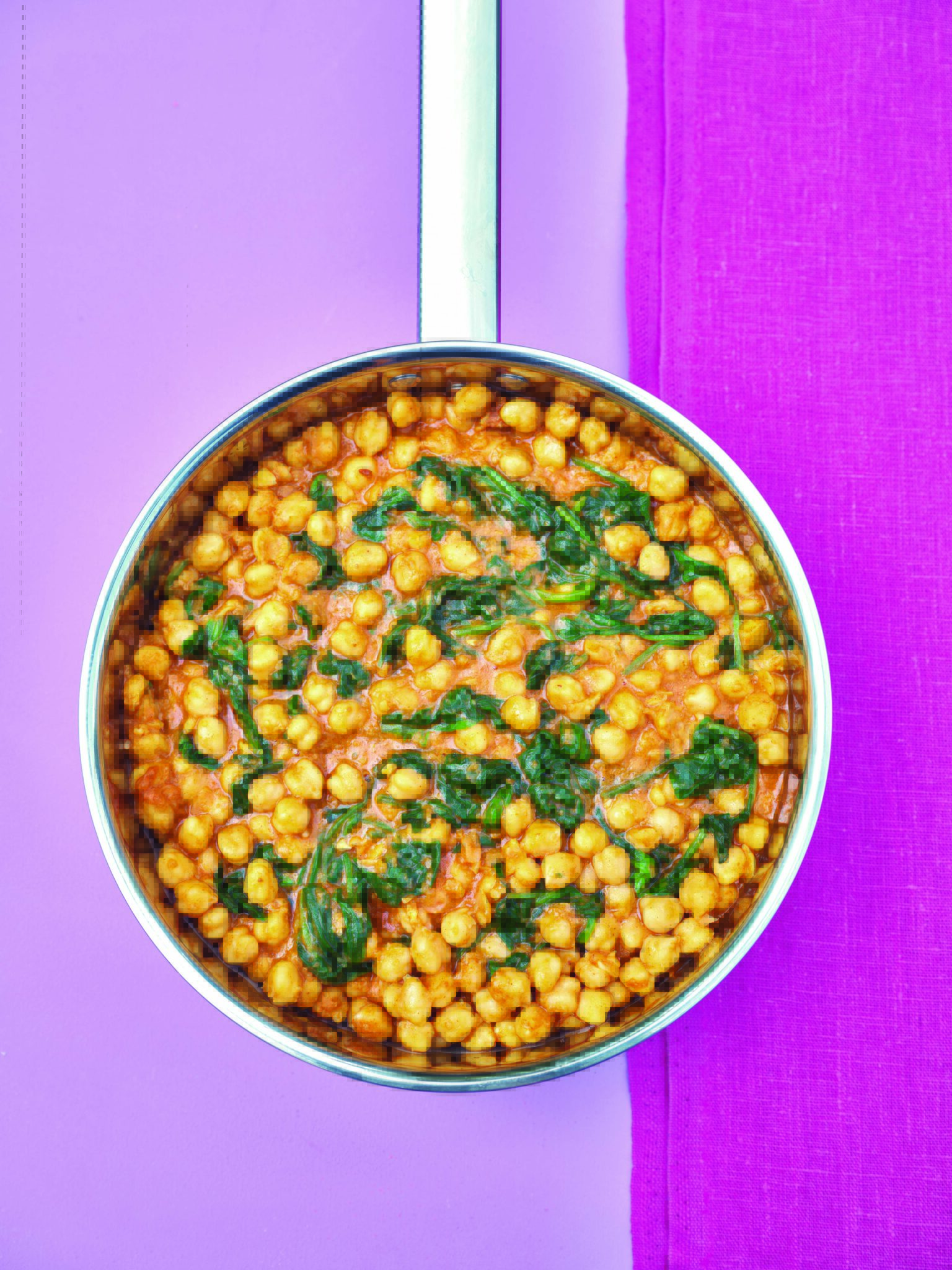 Rukmini Iyer Spanish-Style Chickpeas with Garlic and Spinach Recipe