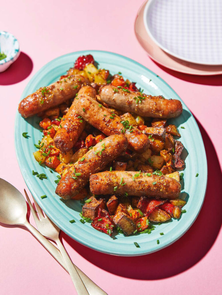 gluten-free air fryer sausage traybake
