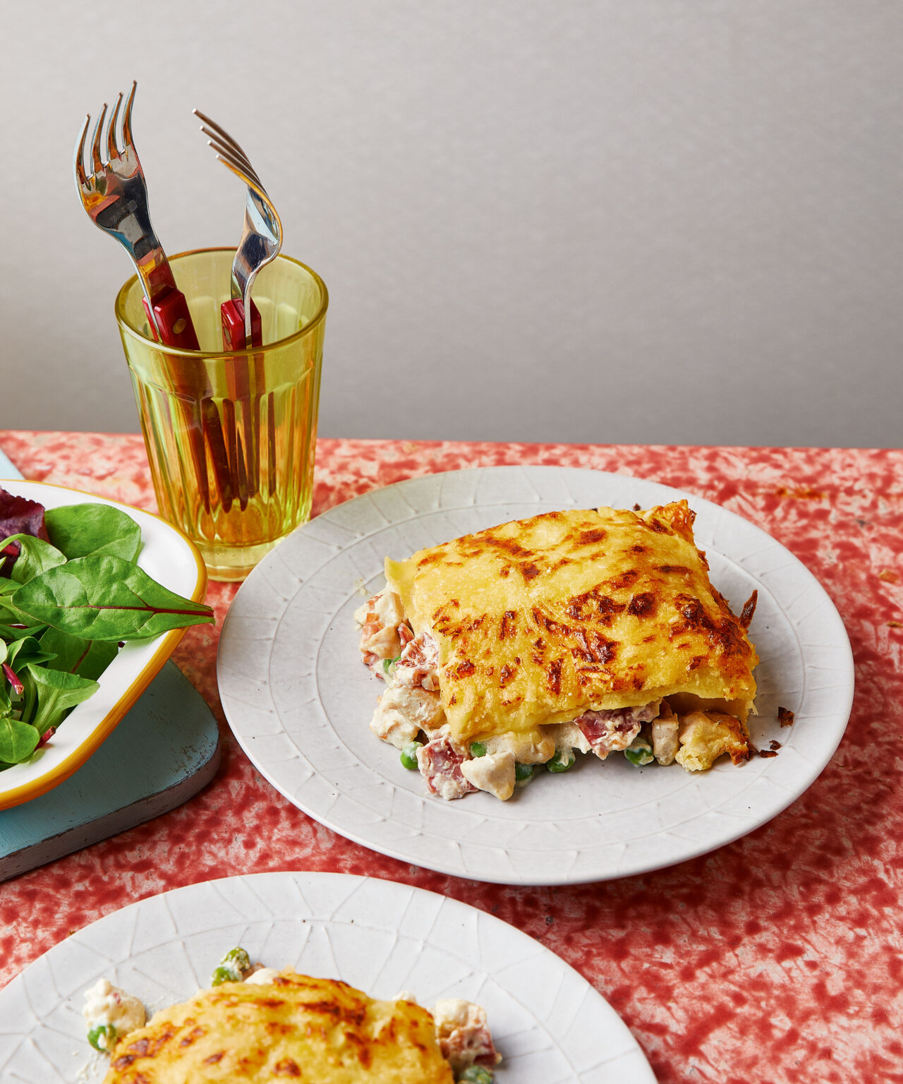 Air Fryer Chicken Carbonara Lasagne