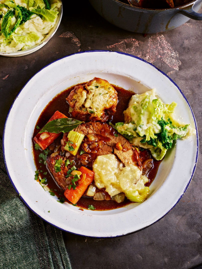 Rick Stein's Pot-Roast Brisket with Parsley Dumplings Recipe | Food Stories