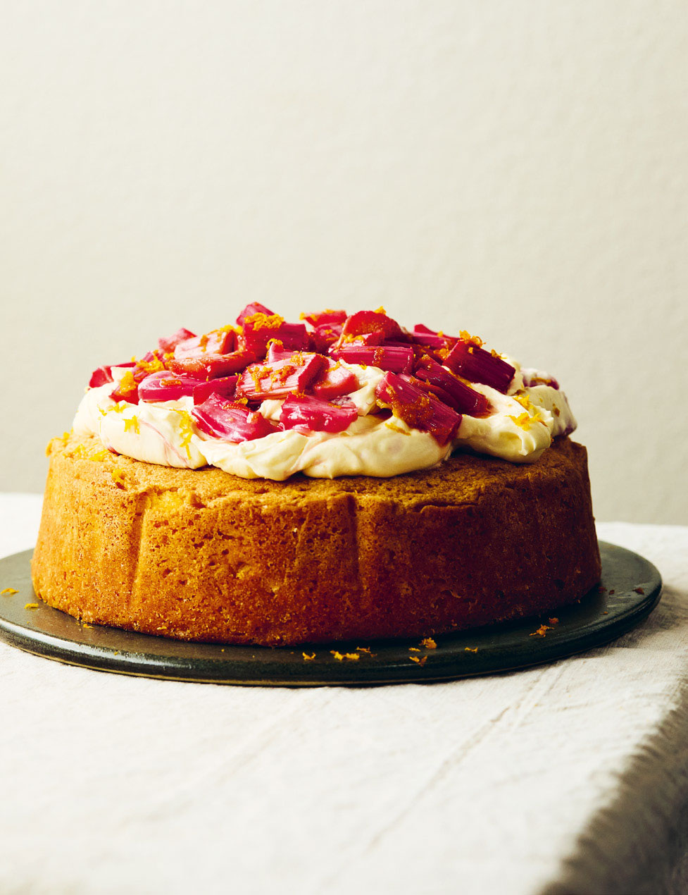 Rhubarb and Cream Cake Recipe