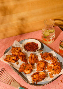 Malaysian Prawn Fritters - Cucur Udang Recipe | Julie Lin