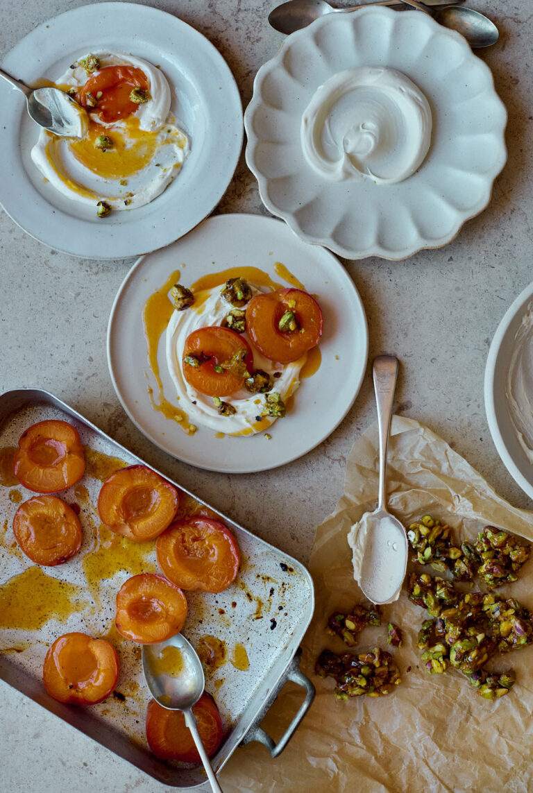Natalia Rudin Roasted Apricots Cardamom Cream Recipe