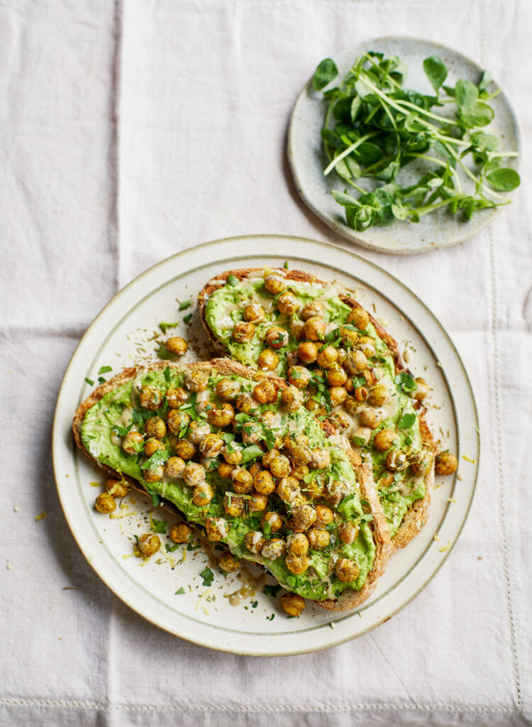 chickpeas on toast