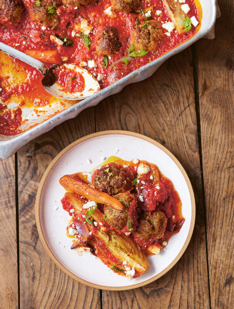 Jamie Oliver Meatball Traybake