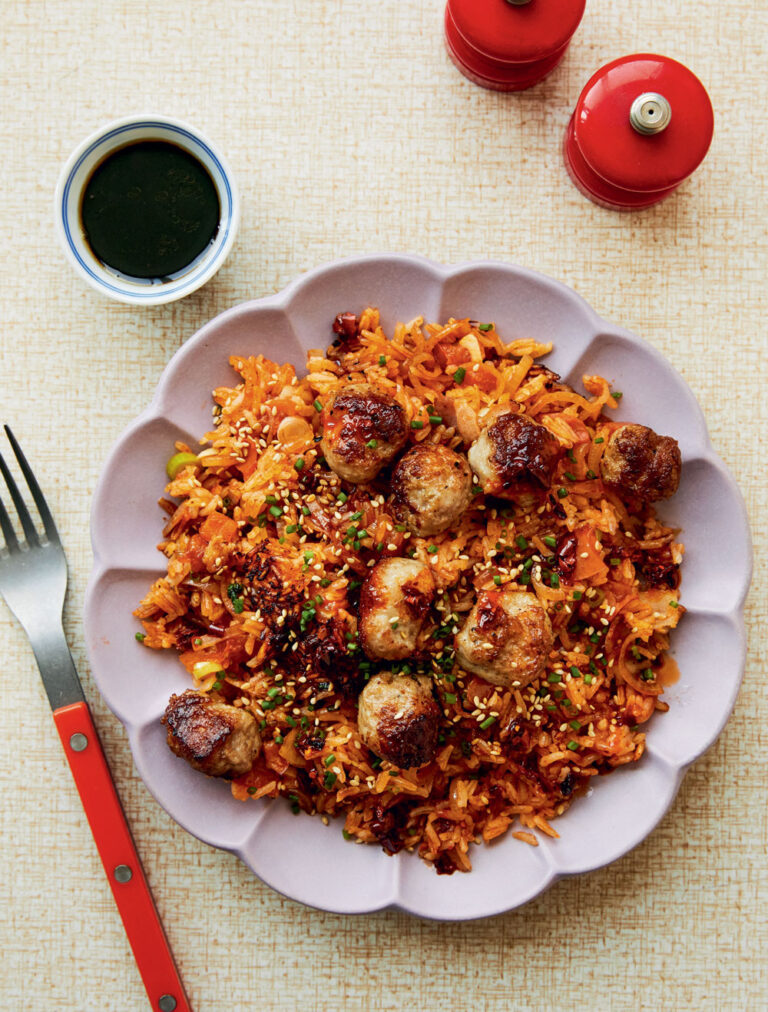 Justin Tsang bangers and tomato rice