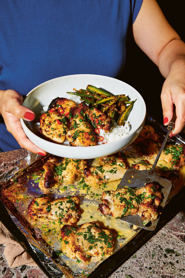 Lime, coriander, shrimp paste chicken recipe