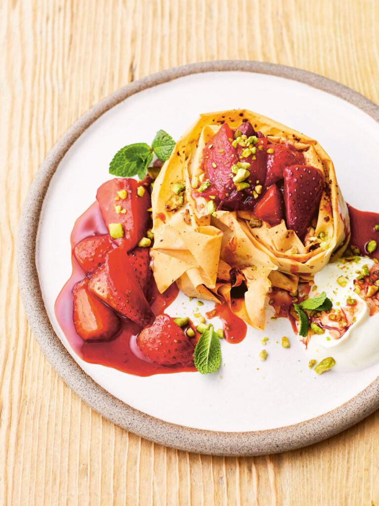 Jamie Oliver strawberry filo tart