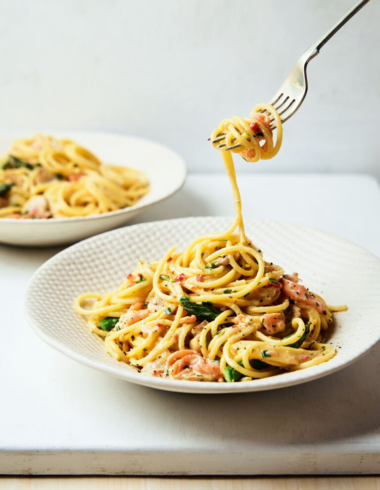 Mary Berry Salmon, Asparagus, Creme Fraiche Spaghetti Recipe