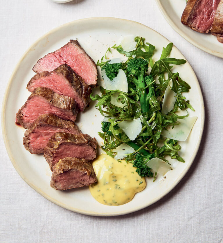 Mary Berry fillet tails of beef with bearnaise sauce and rocket salad