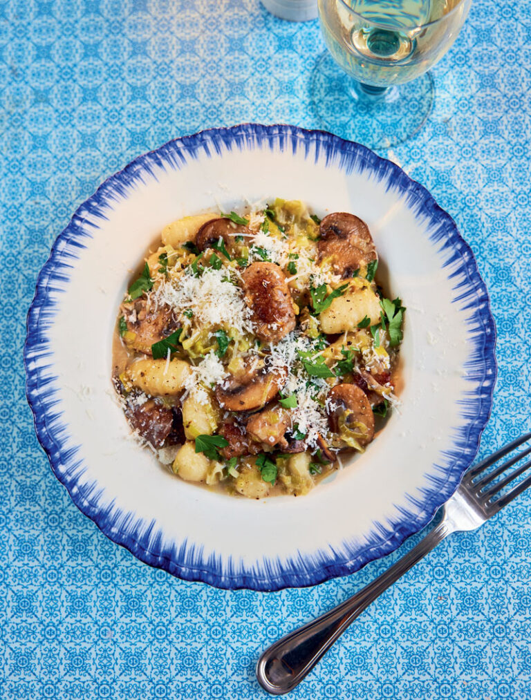 Sam Holland one-pot sausage and leek gnocchi