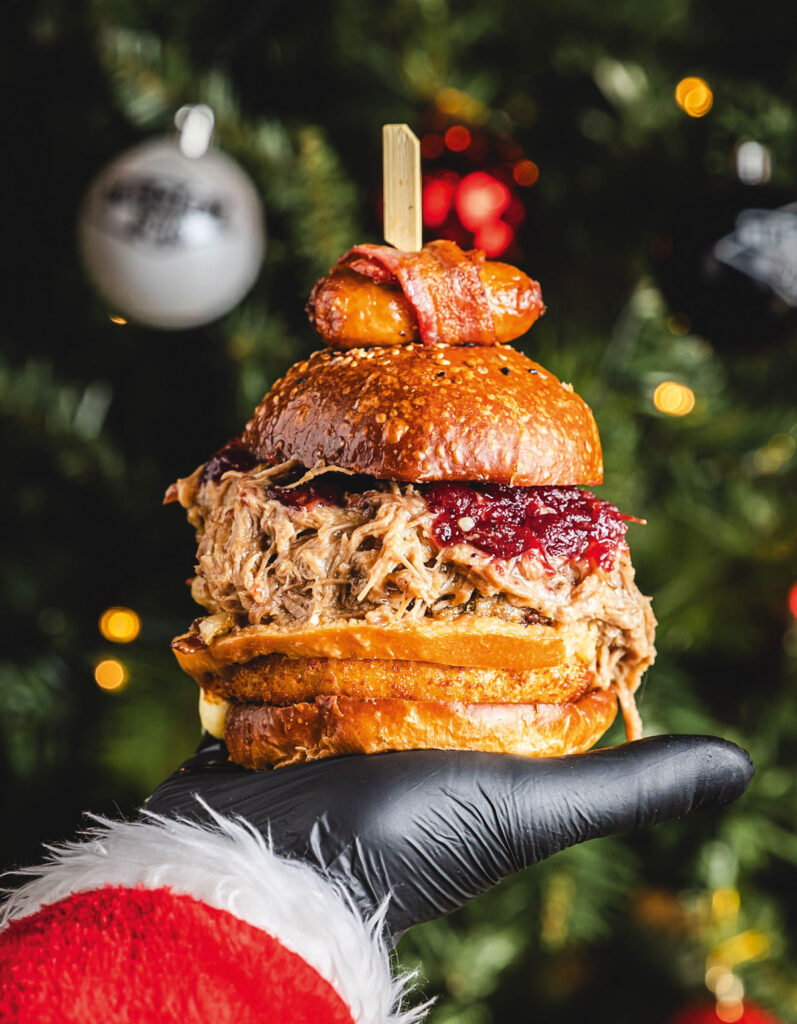 The Beefy Boys Christmas burger