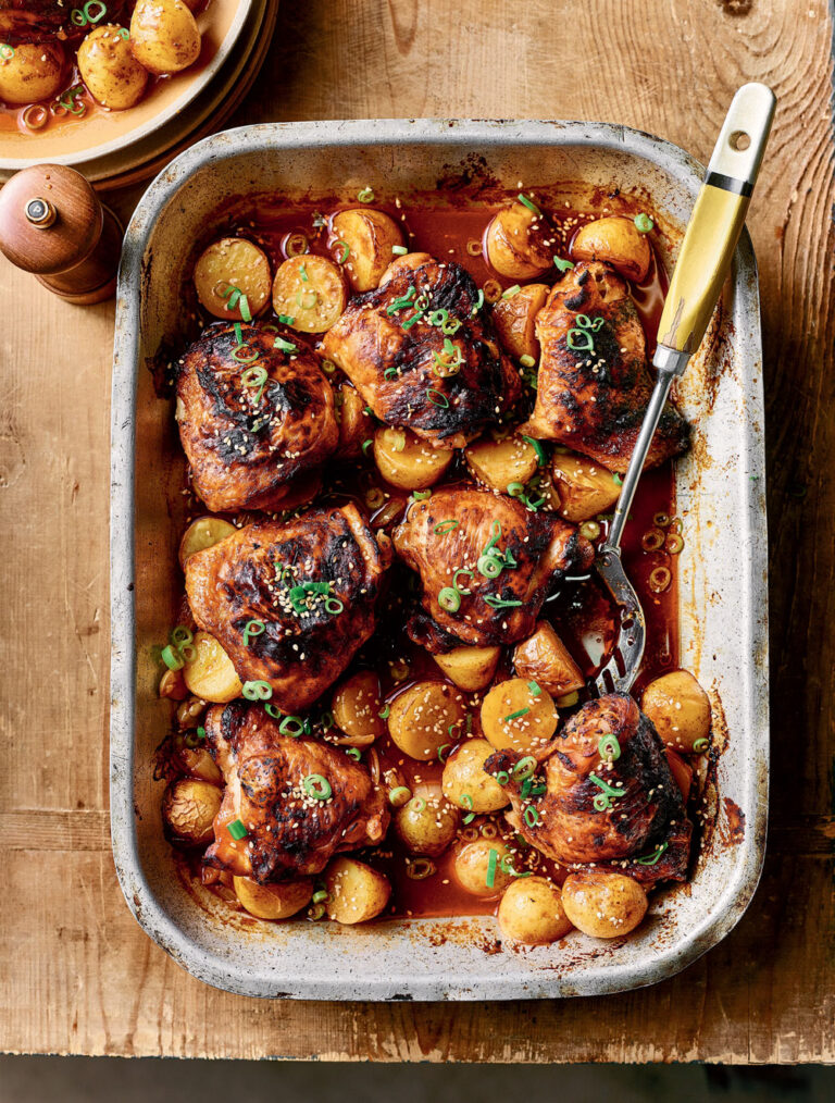 Seoulful Korean Garlic Chicken Traybake