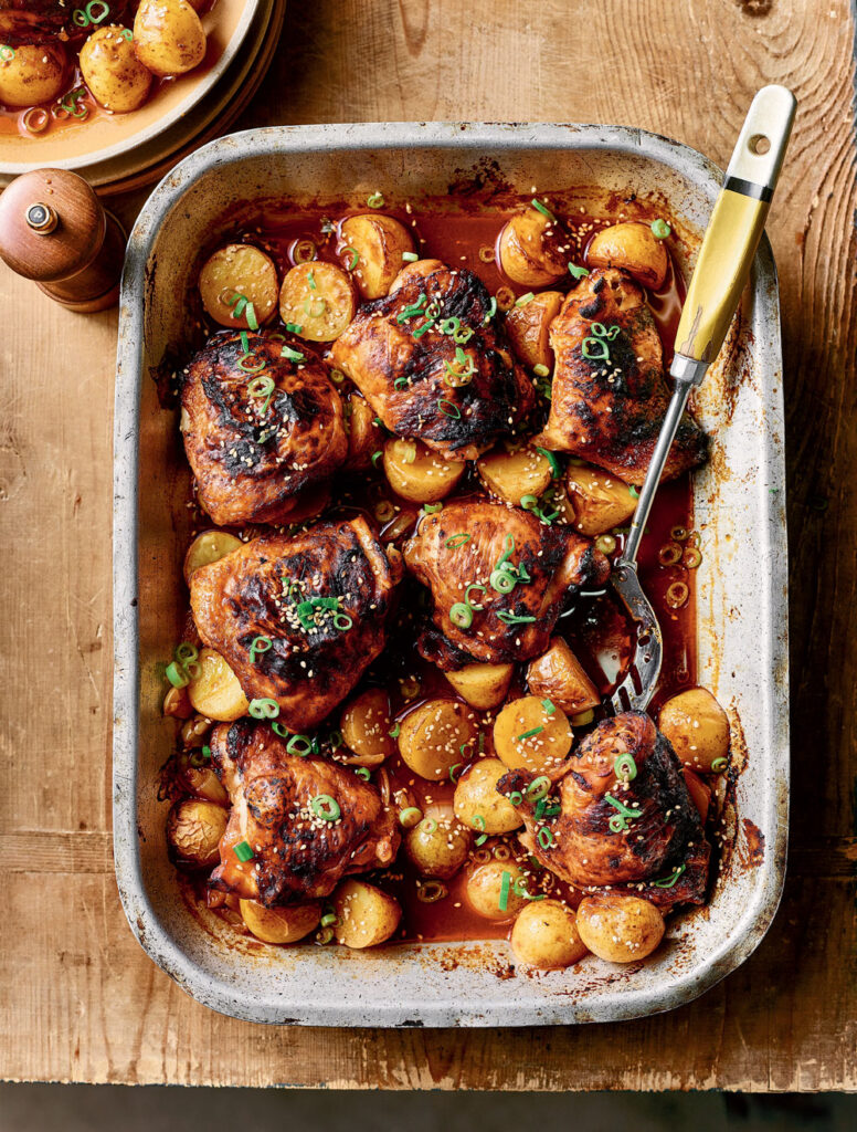 Seoulful Korean Garlic Chicken Traybake