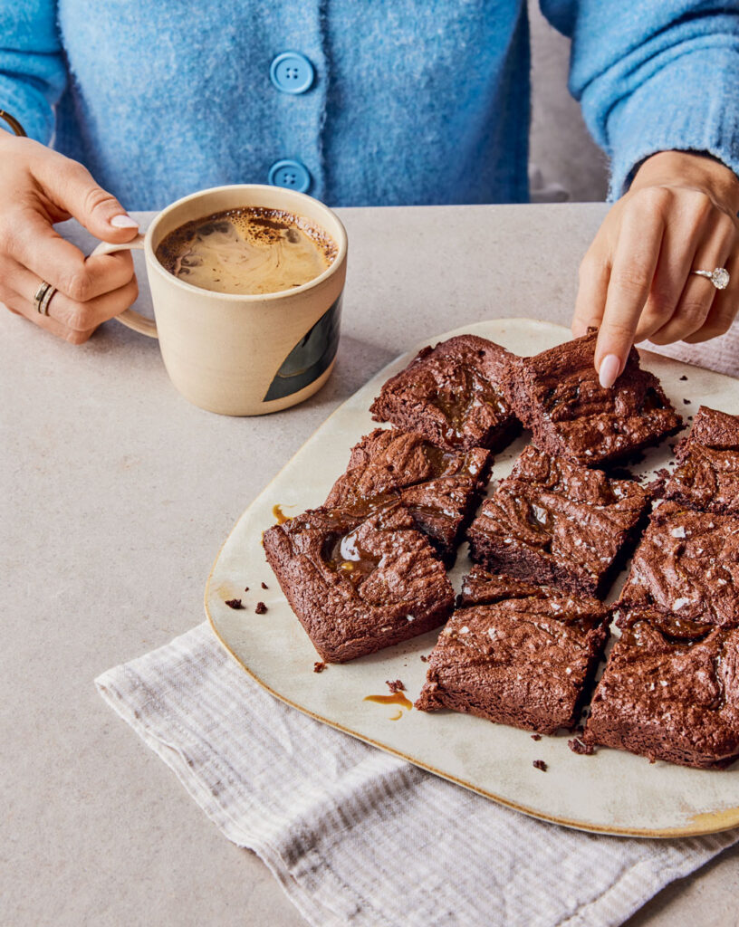 Salted Caramel Swirl Brownies
