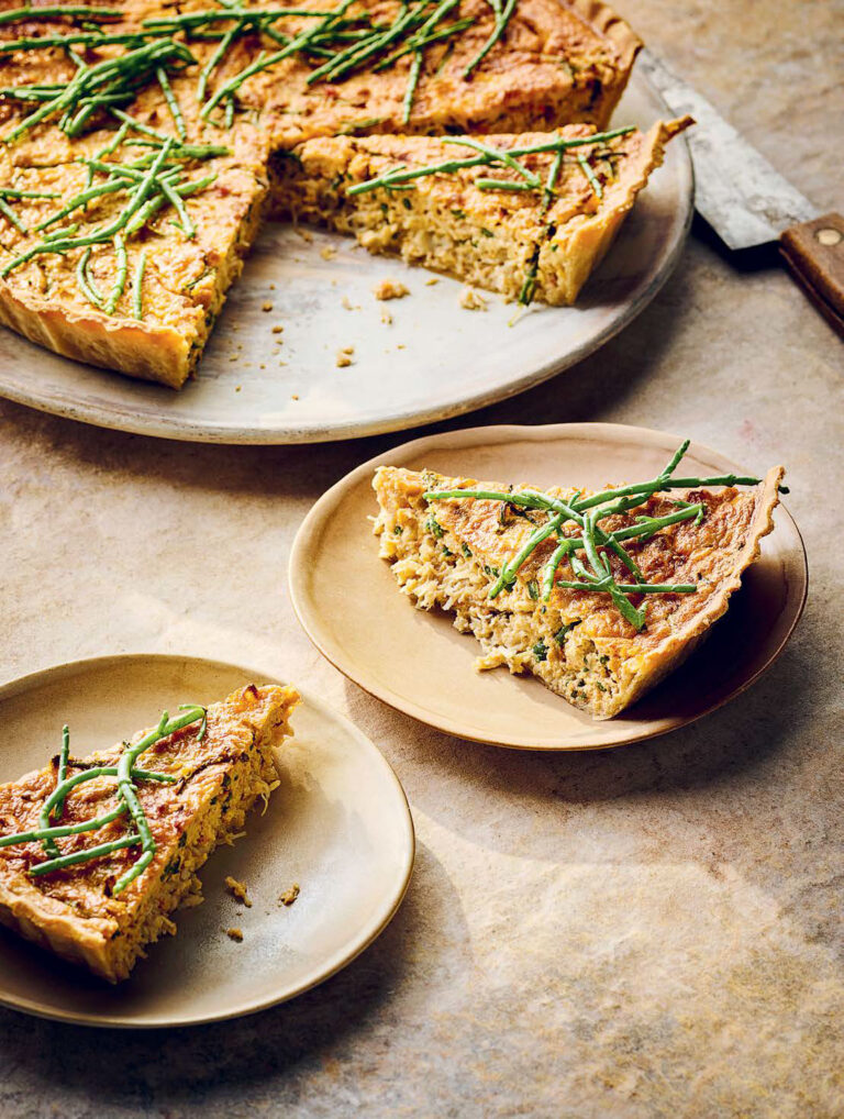 Crab and Samphire Quiche