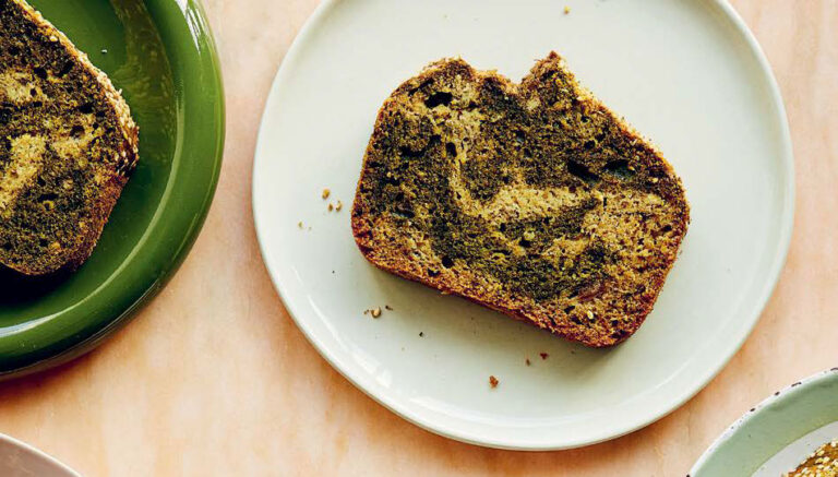 Matcha Tahini Banana Bread