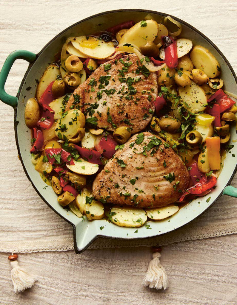 Özlem Warren's One-Pot Fish with Vegetables in a Lemon Sauce