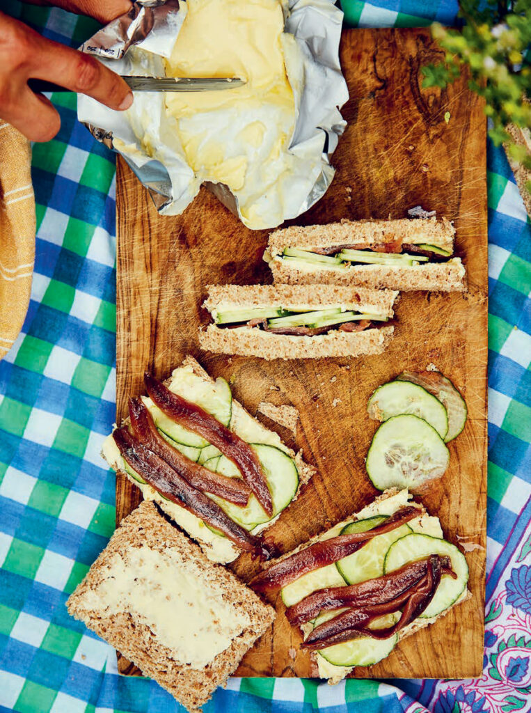 Rebel Cucumber Sandwiches with Anchovies
