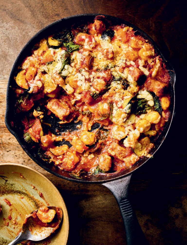 Gnocchi, Sausage and Tomato Bake from Dinner Sorted by Tyler Butt.