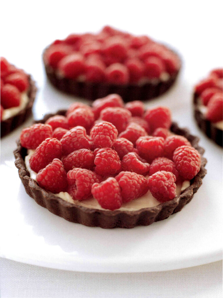Nigella Lawson's Chocolate-Raspberry Tarts Recipe. How To Be a Domestic Goddess.