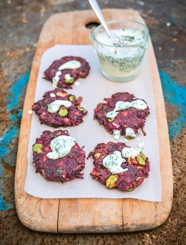 Beetroot and cumin fritters | Top vegetarian recipes