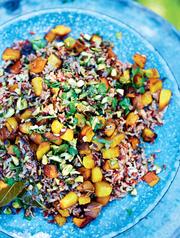 Wild, Red and Brown Rice Salad with Roasted Pumpkin | Easy Midweek Meal