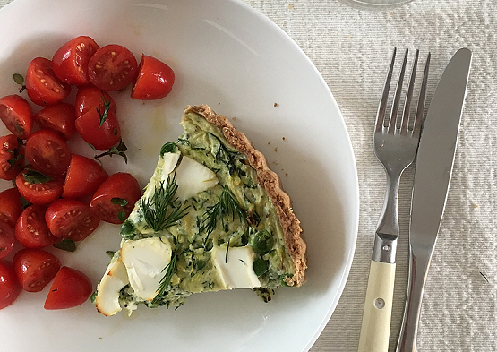 Courgette, Ricotta and Dill Tart | Summer Vegetarian Picnic Lunch