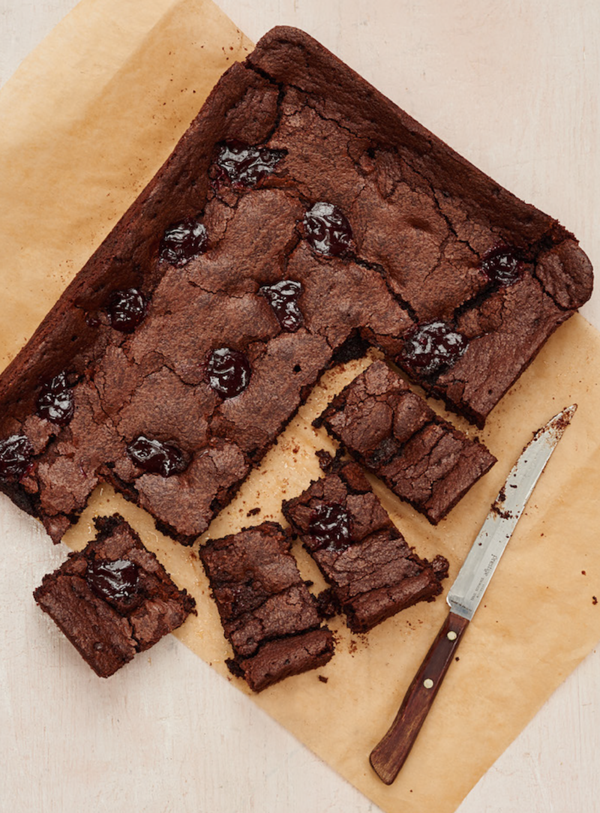 Nadiya Hussain's best budget cakes and bakes jam puddle brownie 