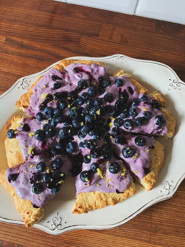 Blueberry & Lavender Scone Pizza | Nadiya Hussain