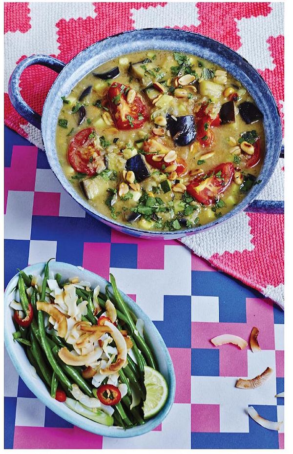 one pot vegan curries courgette aubergine curry hemsley sisters the art of eating well