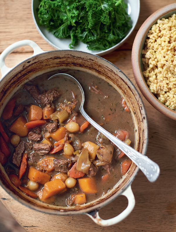 Easy Grain Store Cupboard Recipes | Jamie Oliver Beef & Barley Stew