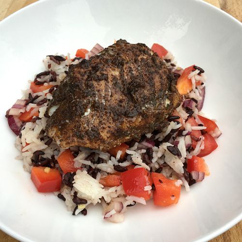 Jerk Haddock with Jollof Rice Salad | Midweek Seafood Meal