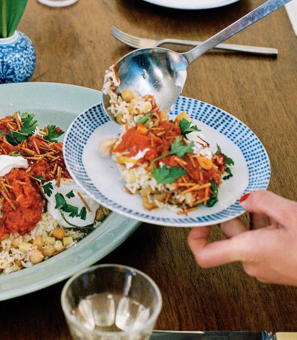 Easy Store Cupboard Recipes | Rice, Pasta, & Chickpea Koshari