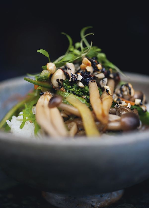 ottolenghi miso recipes Miso Vegetables and Rice with Black Sesame Dressing plenty more