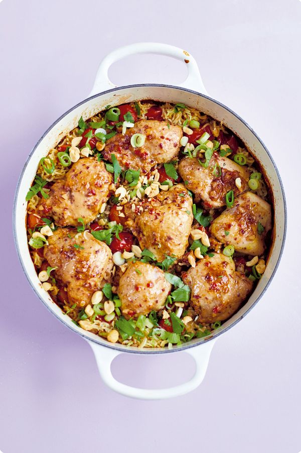 10 Quick & Healthy One Tray Oven Recipes from The Quick Roasting Tin - one pot peanut chilli chicken