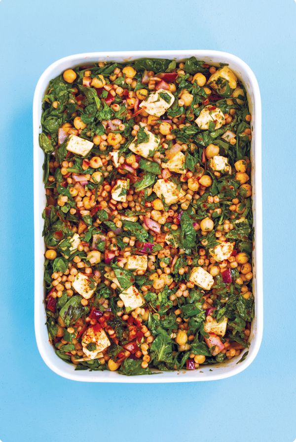 10 Quick & Healthy One Tray Oven Recipes from The Quick Roasting Tin - chickpea halloumi salad