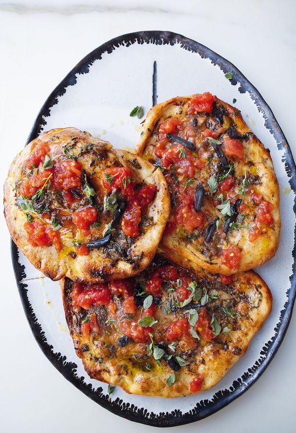 olive oil flatbreads with three garlic butter black garlic recipes ottolenghi flavour