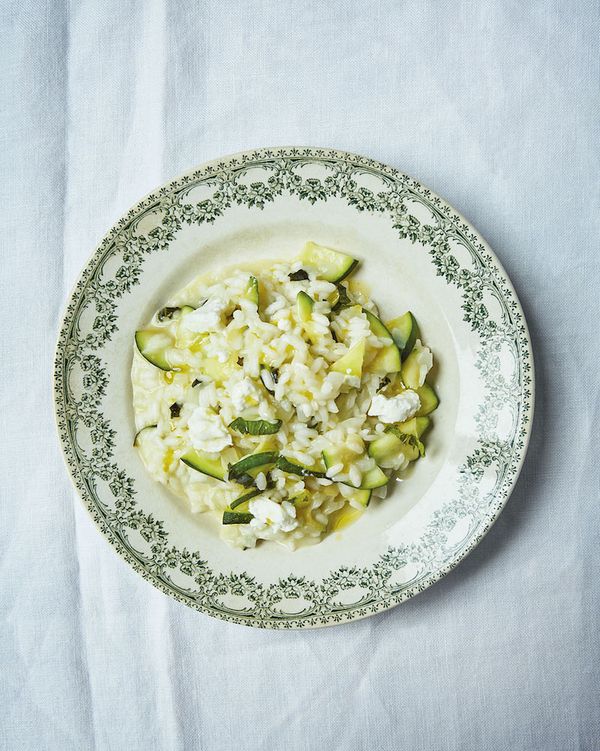 Venice: Four Seasons of Home Cooking zucchini mint goats cheese risotto russell norman