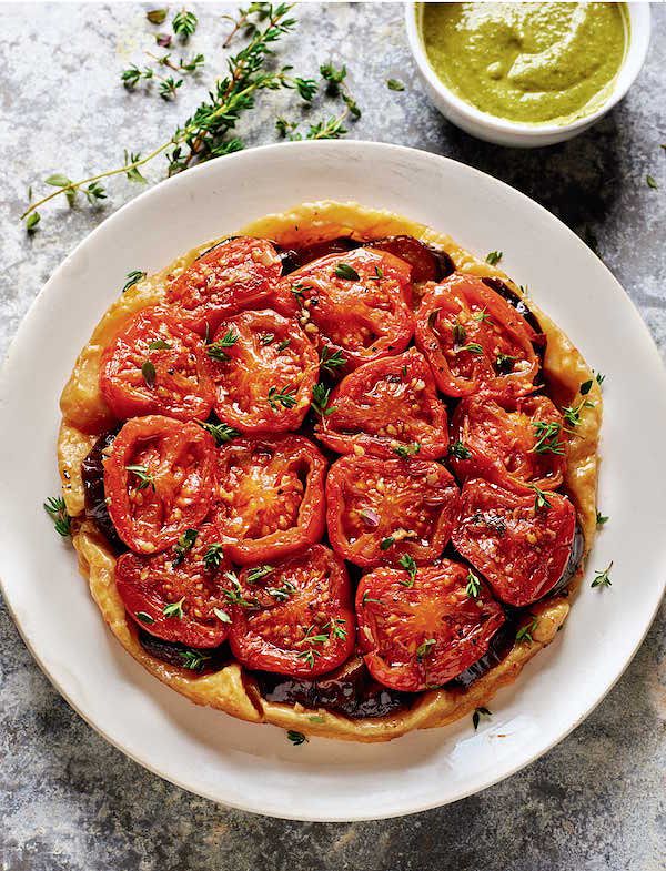 rick stein secret france Confit Tomato and Aubergine Tarte Tatin