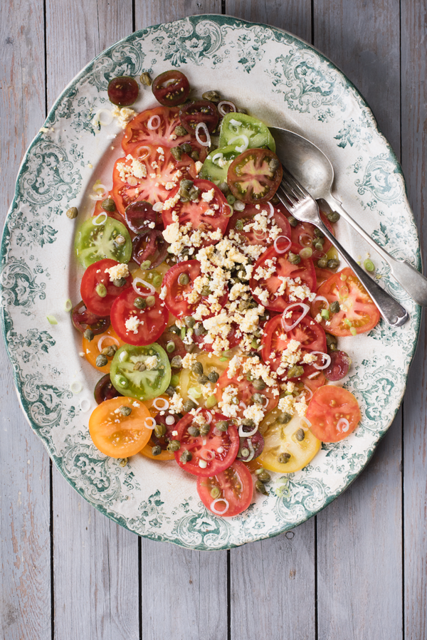 eat the seasons summer heritage tomato salad amelia freer cook nourish glow step into summer